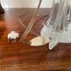 Pied de lampe en cristal 35cm