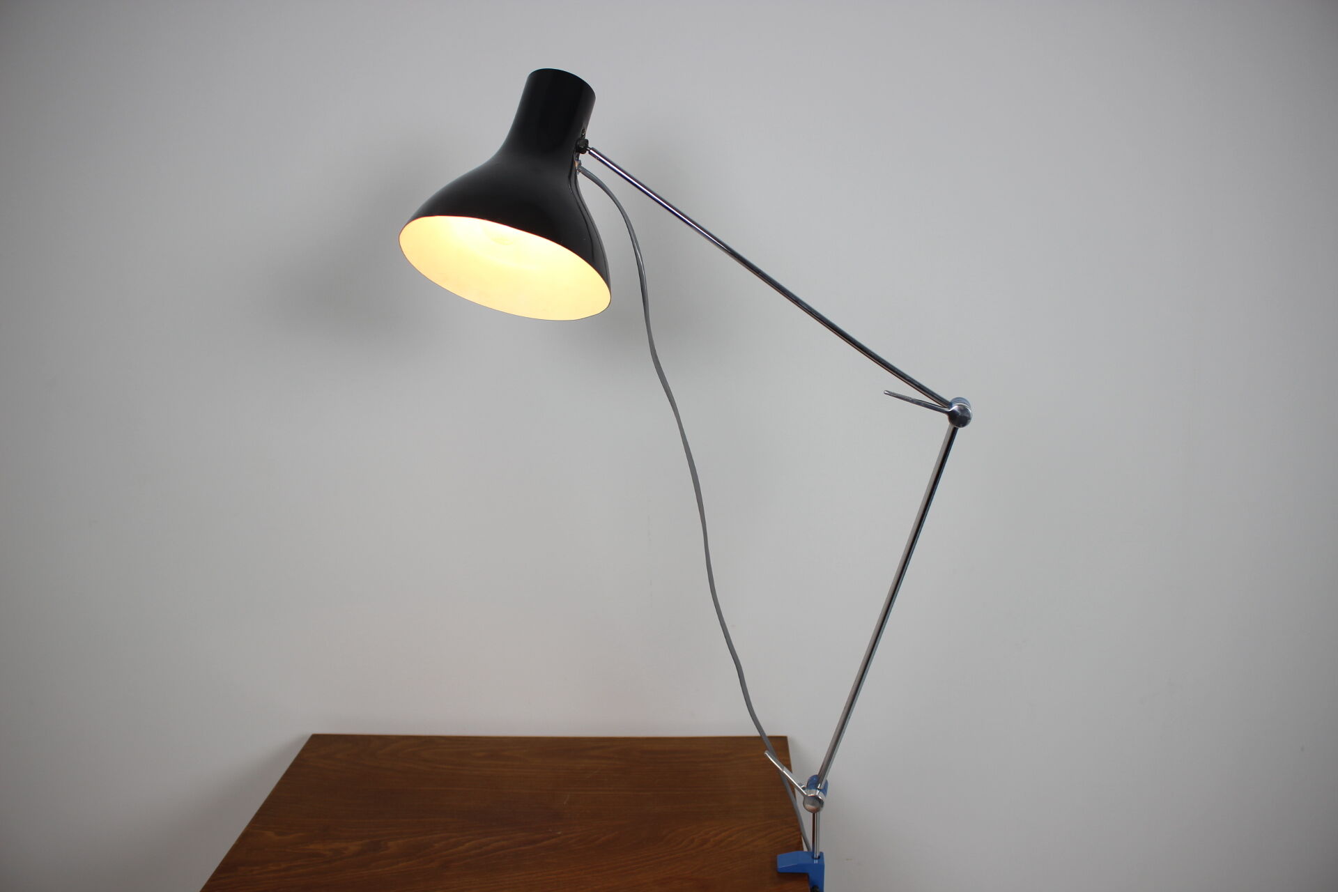Mid-century work adjustable table lamp designed by Josef Hůrka for Napako, 1960's.