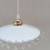 Mini wavy opaline pendant light