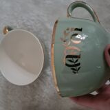 Old breakfast service We Two pistachio color / green / Villeroy & Boch / vintage