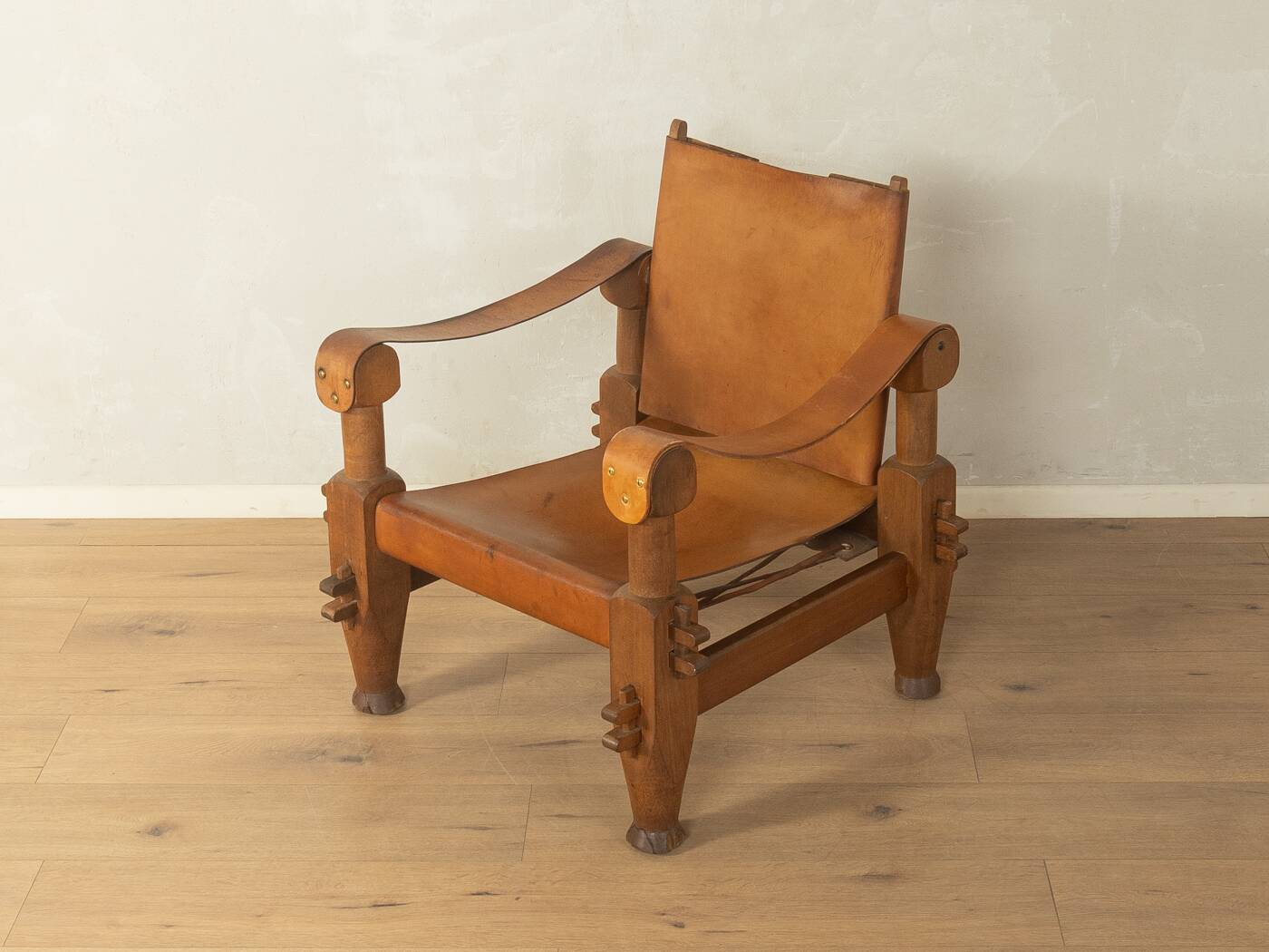 Brutalist Vintage Safari Armchair