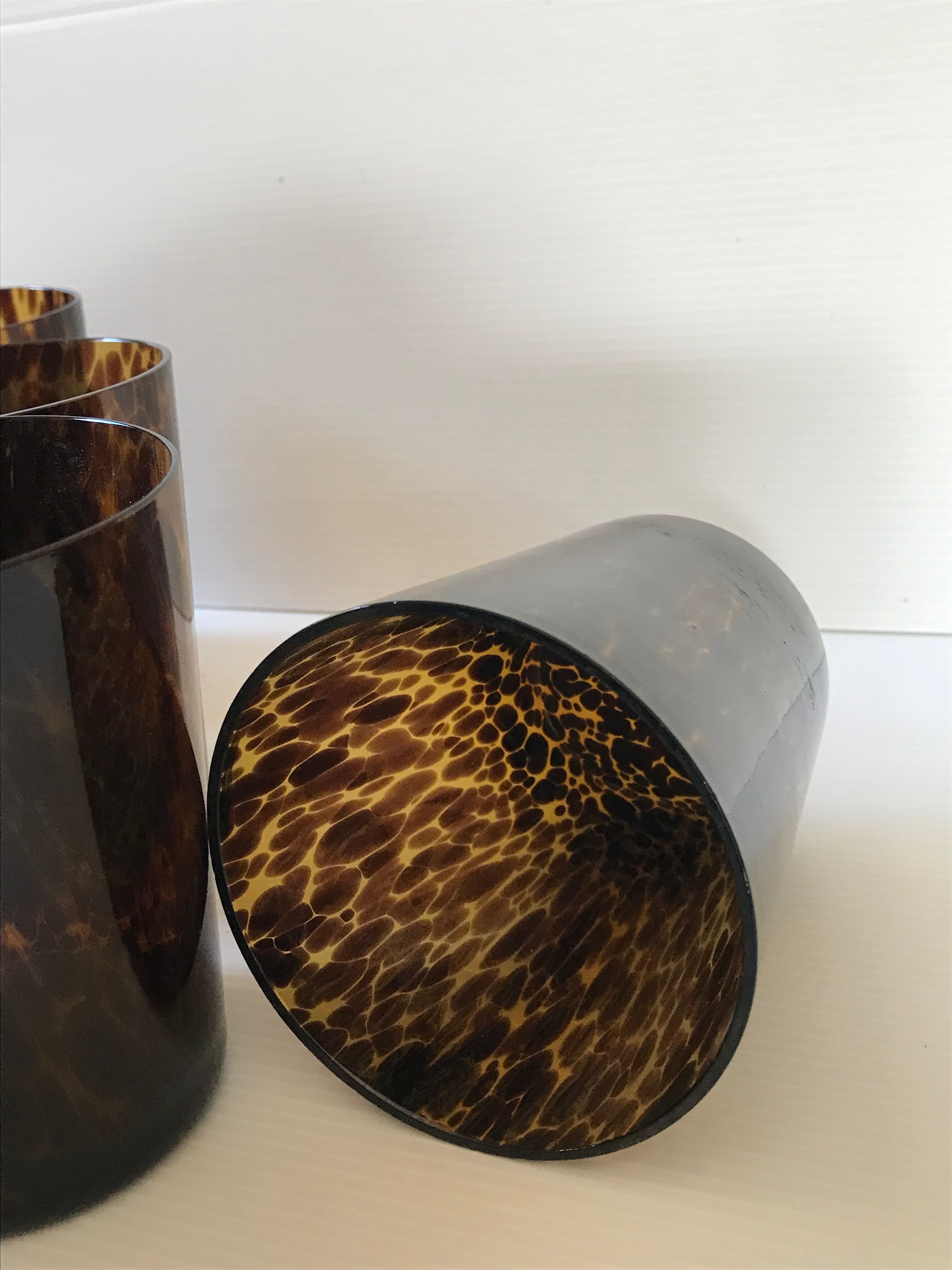 Six glasses tortoiseshells