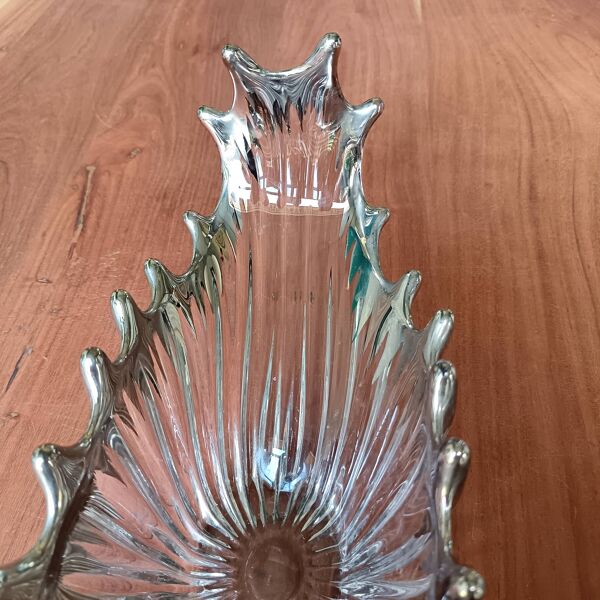 Coupe à fruit argentée vintage, style bayel, argenté