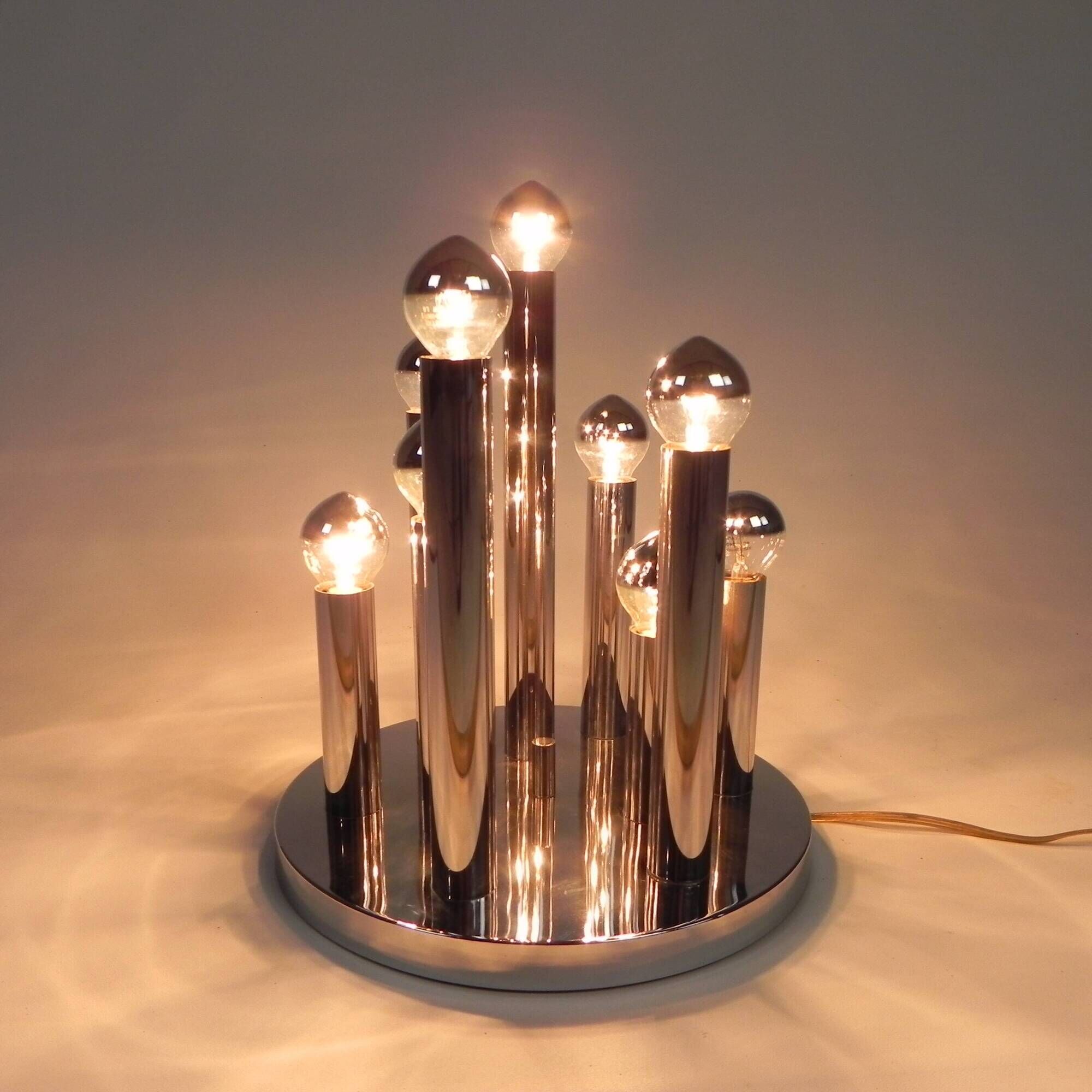 Sciolari 9-light ceiling lamp for Boulanger, 1970s