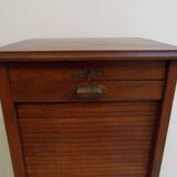 Antique filing cabinet with roller shutter