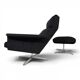 Kaufeld Siesta 62 lounge chair with ottoman by Jacques Brule, 1960