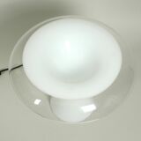 Huge 1960s italian two-piece Murano glass mushroom table lamp by Vistosi