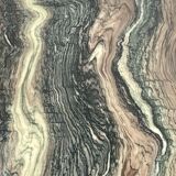 Cipollino marble kidney oval side table, Italy