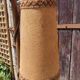 Floor lamp two lights, asymmetrical, bamboo and rattan, vintage, 70s