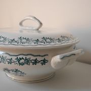 Soup bowl Saint Amand, green pattern - model 4025