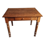Vintage French Table | 1950s | Oak & Beech | With Drawer