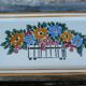 Vintage Long Ceramic Dish Art Deco Flowers