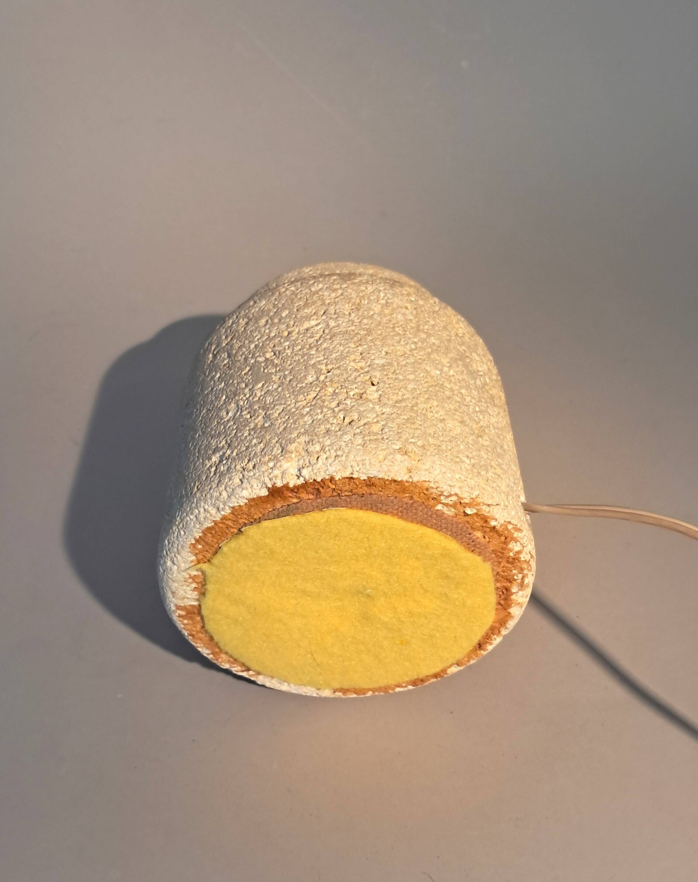 1960 travertine bedside lamp