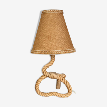 Table lamp rope and raffia
