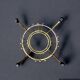 Vintage gold metal umbrella stand