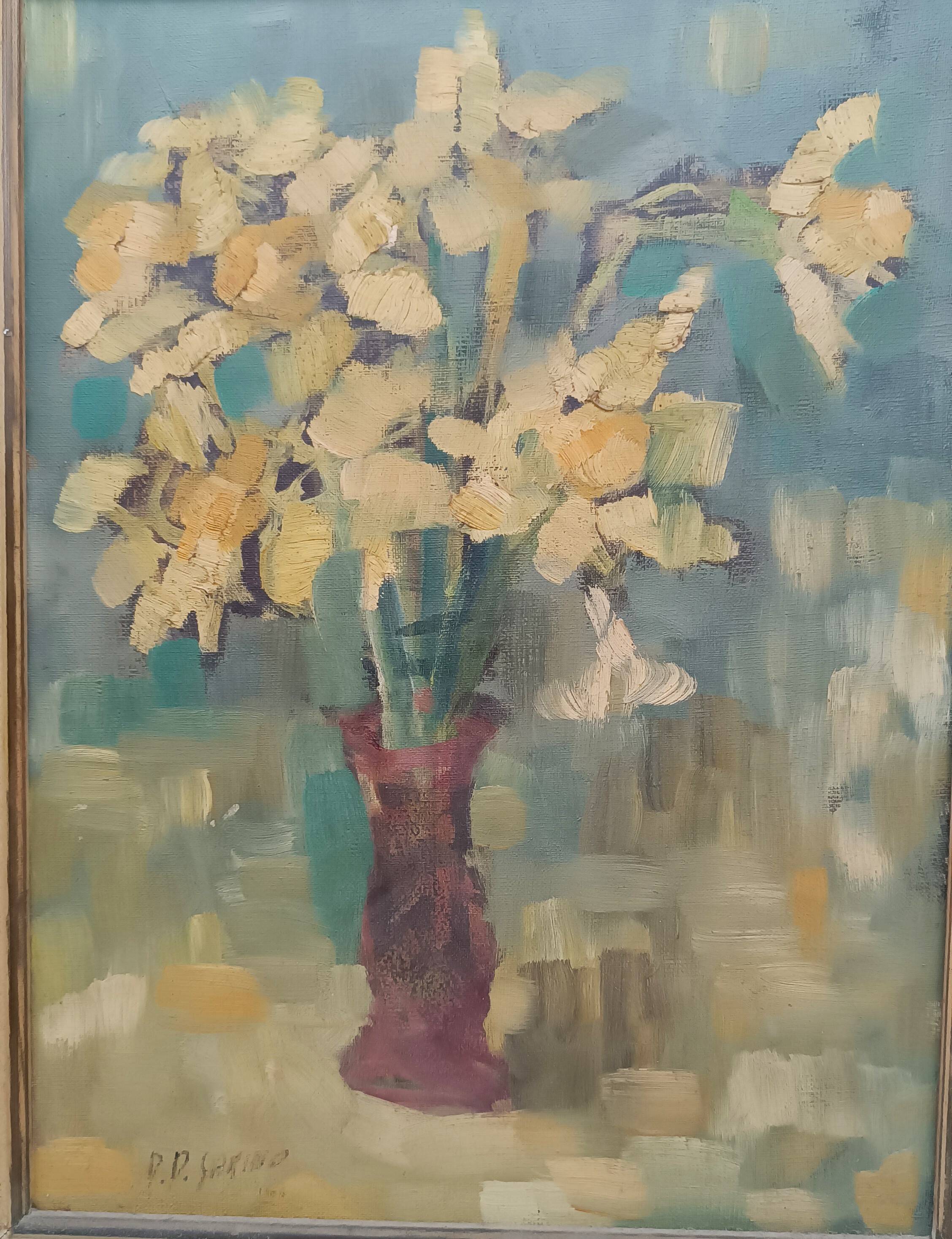 Still life painting Sarino Papalia (1898-1958) dated 1954