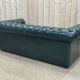 Chesterfield 3-seater sofa in green leather from the 80s