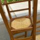 4 solid wood and straw chairs, farmhouse style from the 1950s.