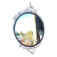Vintage wrought iron round mirror