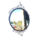 Miroir rond fer forgé vintage
