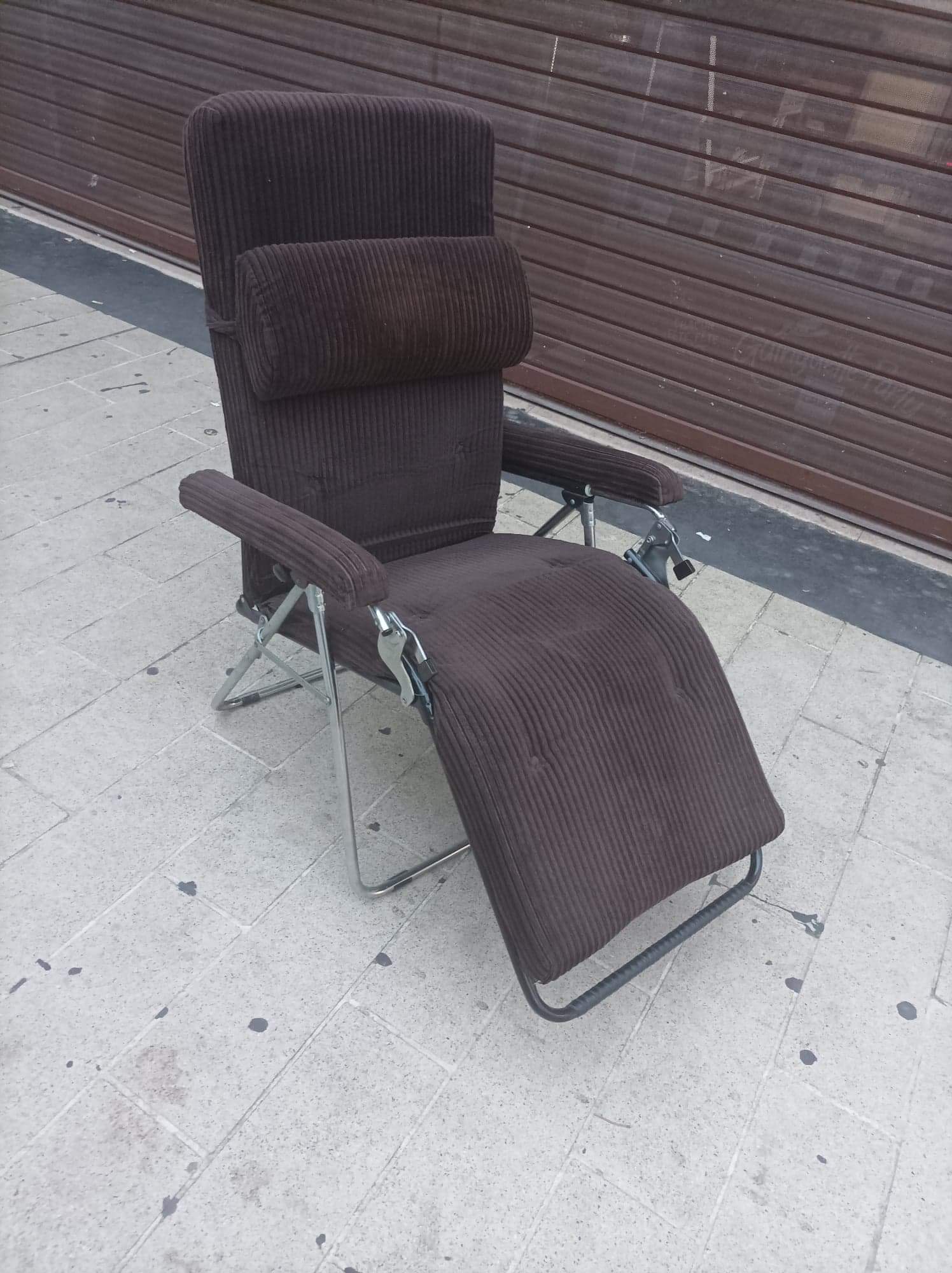 Fauteuil transat Lafuma vintage velours