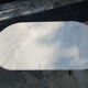 Antique marble bistro table and cast iron foot