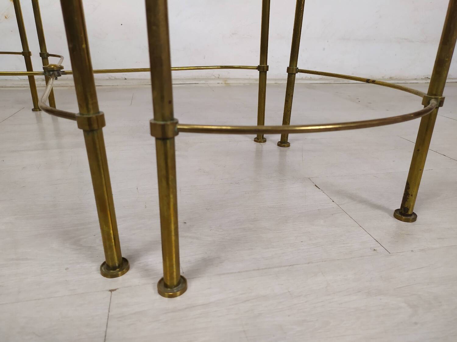 Golden brass coffee tables