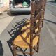 Set of 4 oak chairs with high backs