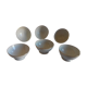 Set of 6 porcelain bowls from the 19th century, off-white.