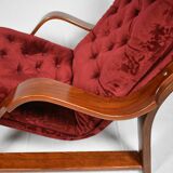 Scandinavian set of armchair and stool , 1960