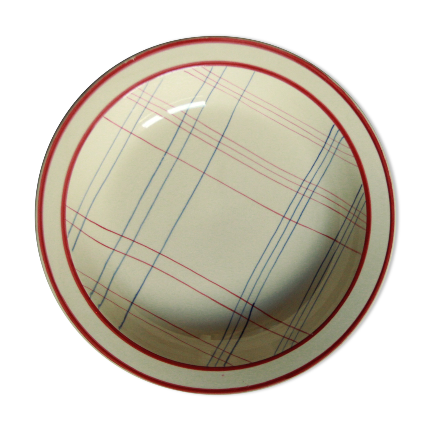 Serving dish hollow earthenware old Gien model Brigitte