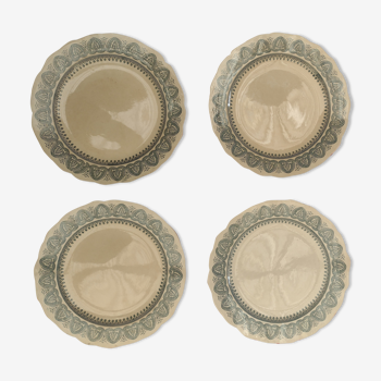 Lot de 4 assiettes anglaise modèle nubia