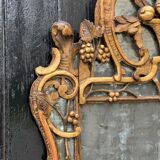 Large Louis XV Pareclosed Mirror In Carved And Gilded Wood, France 18th Century