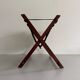 Support stand for mid-century teak and suede magazines and newspapers, 1960, Germany.