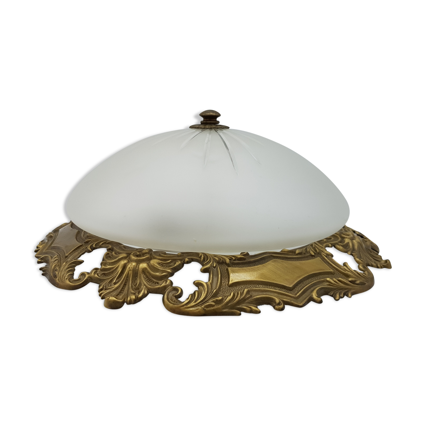 Chiselled glass globe