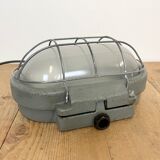 Grey Industrial Cast Iron Wall Lamp from Elektrosvit, 1960s