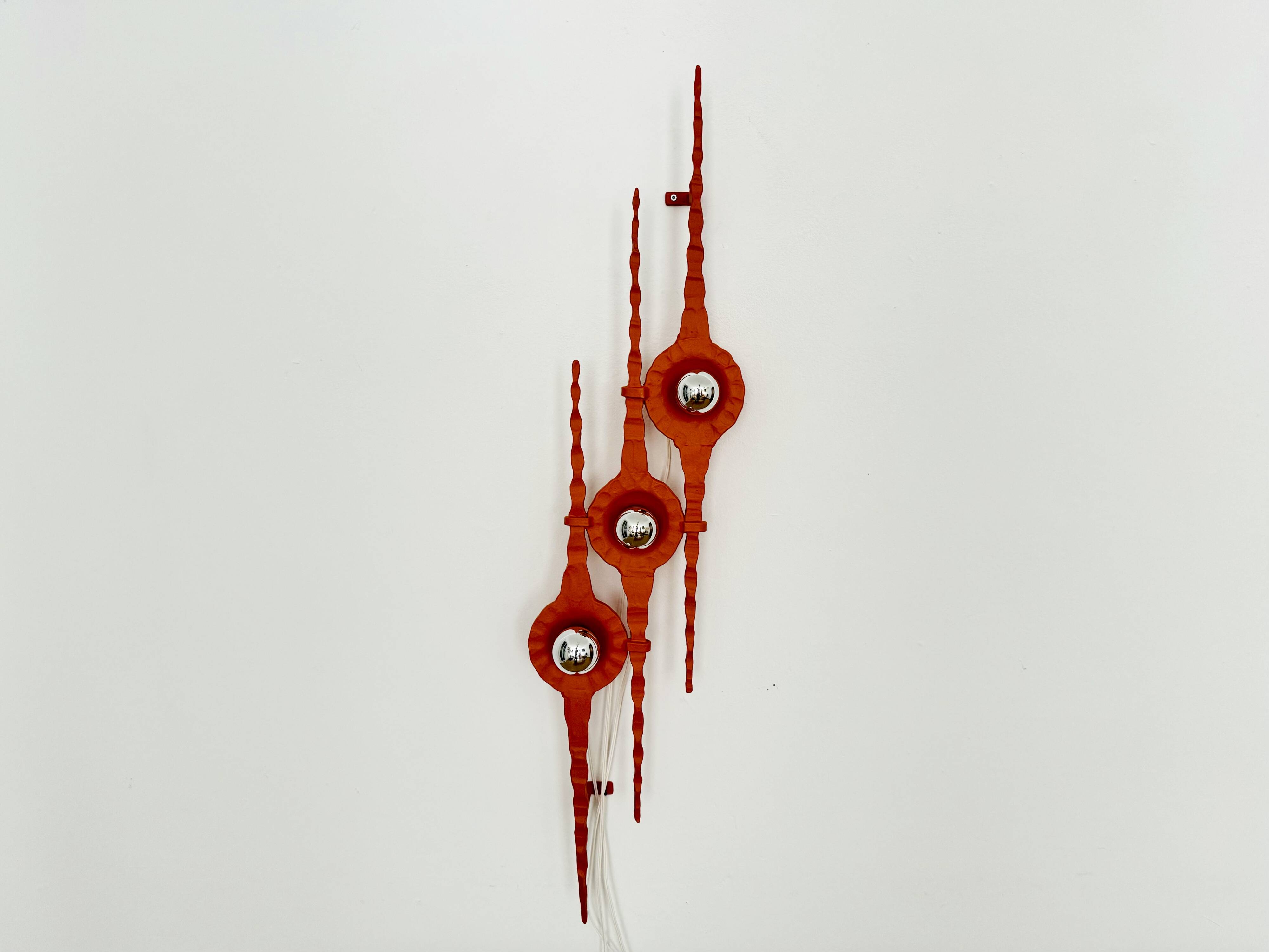 XL Brutalist Wall Lamp or Iron Sculpture