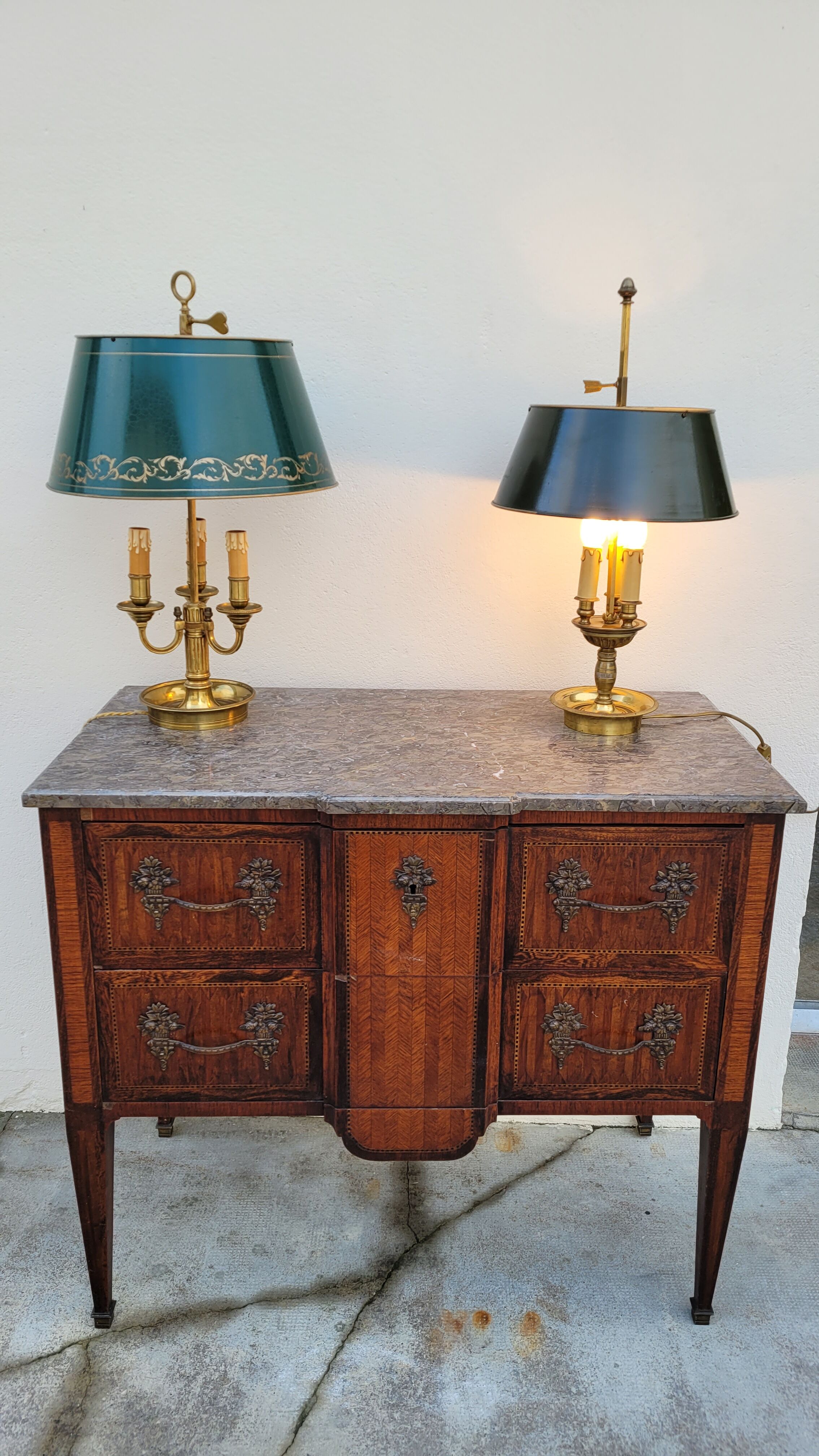 Lampe bouillotte style empire en bronze