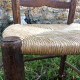 Pair of rustic mulched chairs