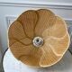 Lotus suspension / rattan petal and vintage beige canning 60s-70s