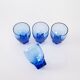 Set of cobalt glasses, Danish design, 1970s, manufactured in Denmark