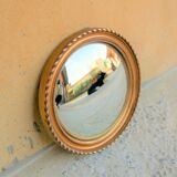 Witch mirror in gilded wood 24x24cm