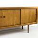 Vintage Teak Sideboard with Drawers and Sliding Doors, 1960s