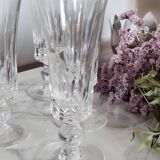 Set of 6 Sèvres crystal champagne flutes