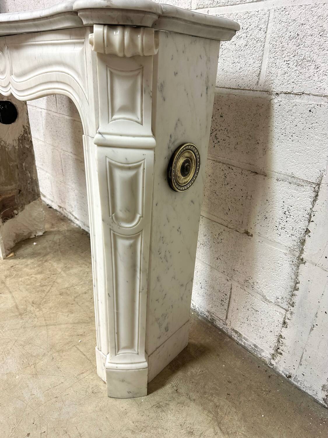 Louis XV style marble fireplace