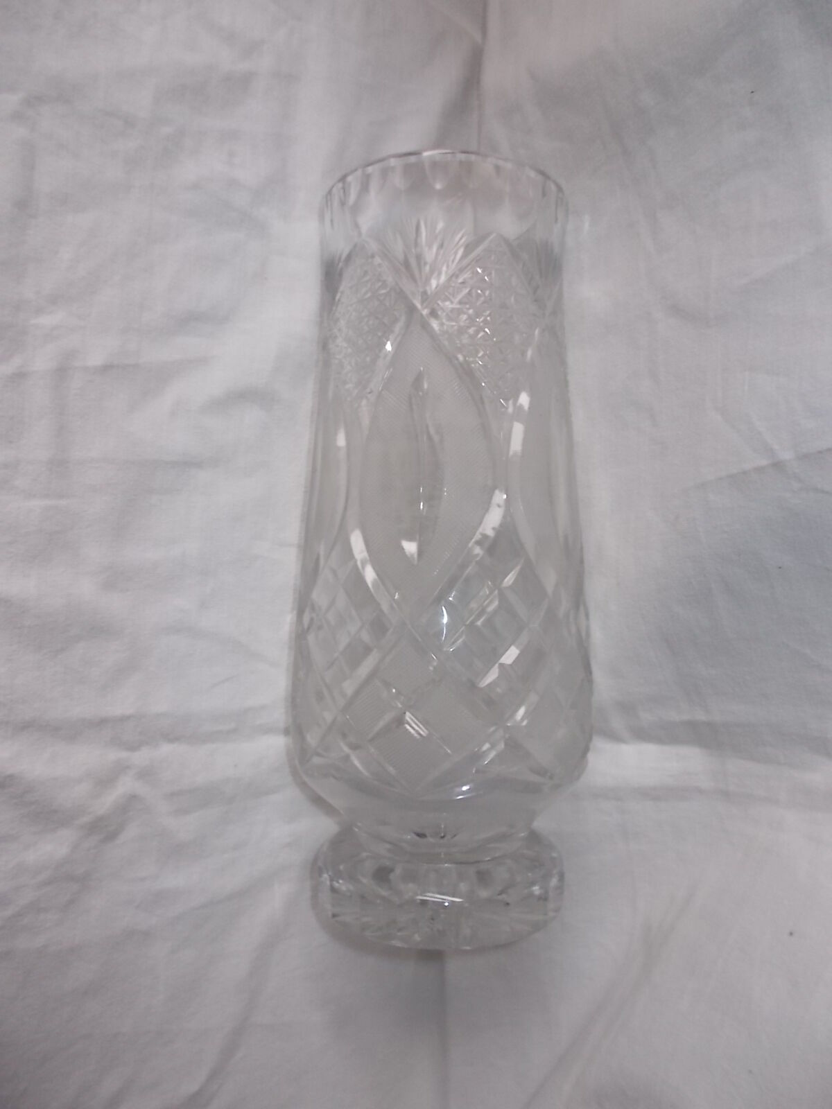 Cut crystal vase