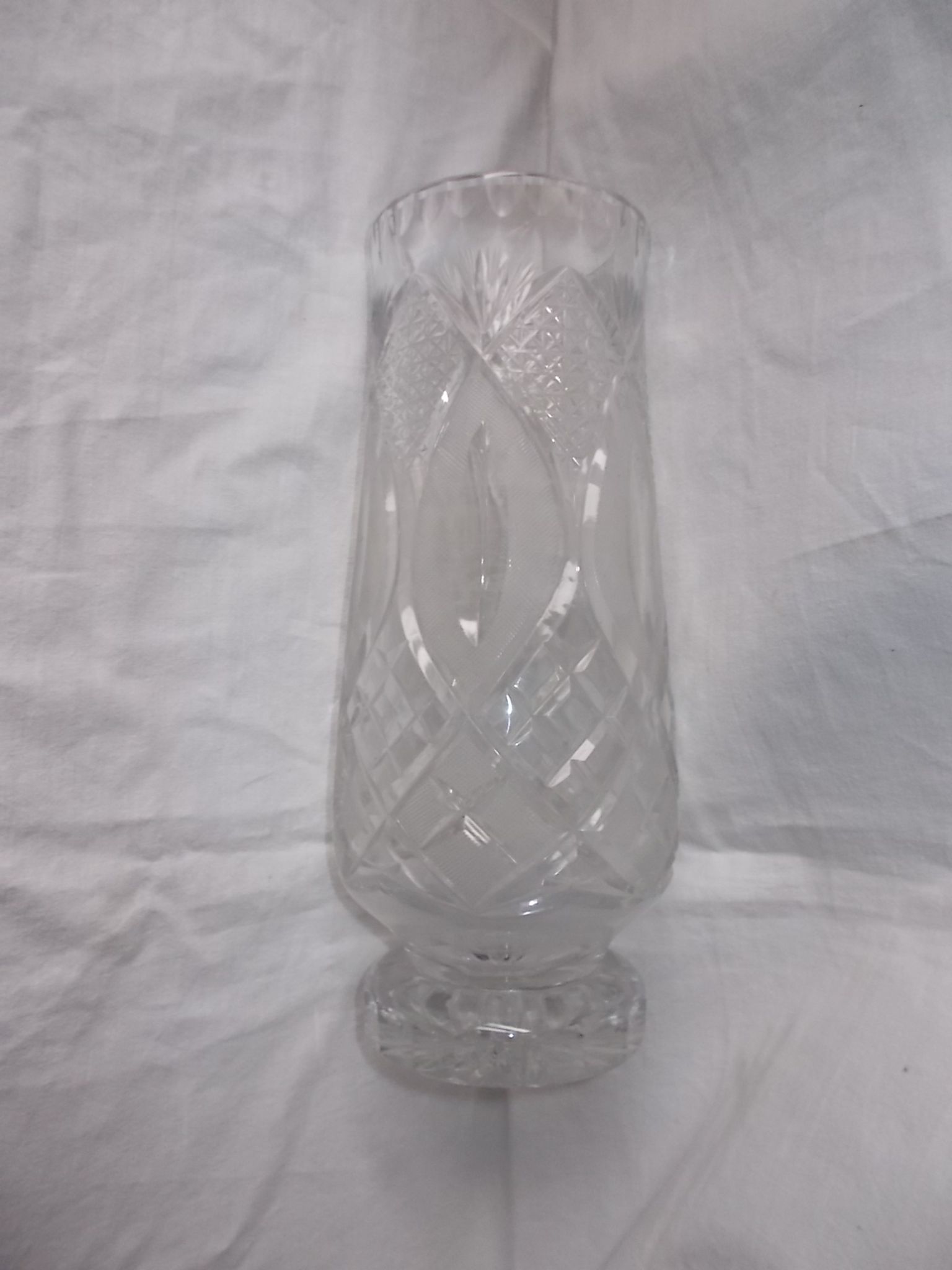 Cut crystal vase