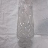 Chiseled crystal vase