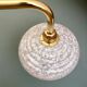 Vintage glass wall lamp with a white Clichy shade.