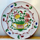 Assiette faïence les Islettes Panier Fleurs 19e